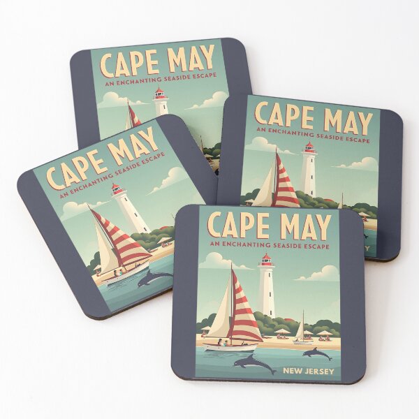 Item preview, A Vintage Travel Illustration of Cape May - New Jersey  designed and sold by GoodOldVintage.