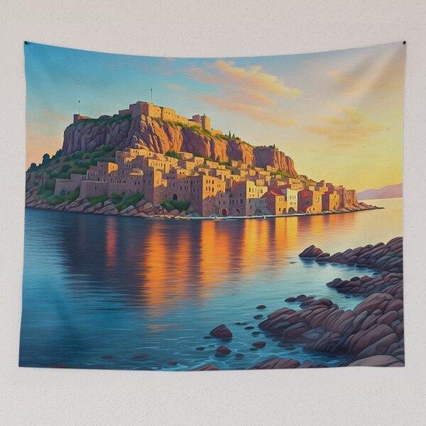 Item preview, Monemvasia, Greece: Sunset on the Medieval Island designed and sold by LSVart.