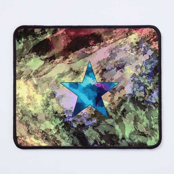 Item preview, Blue star on abstract earth background. Minimalism. designed and sold by fishwithout.