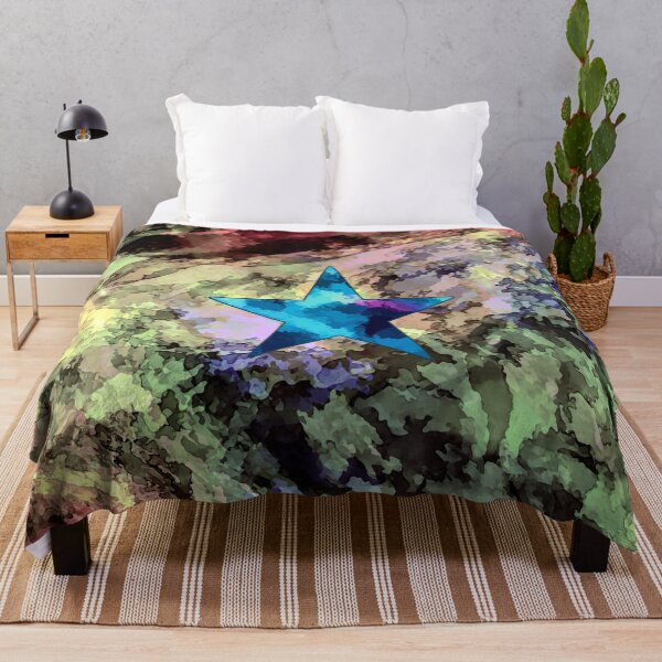 Item preview, Blue star on abstract earth background. Minimalism. designed and sold by fishwithout.
