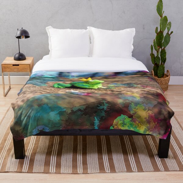 Item preview, A crowned frog sits on an old cracked wooden board. Abstract background. designed and sold by fishwithout.