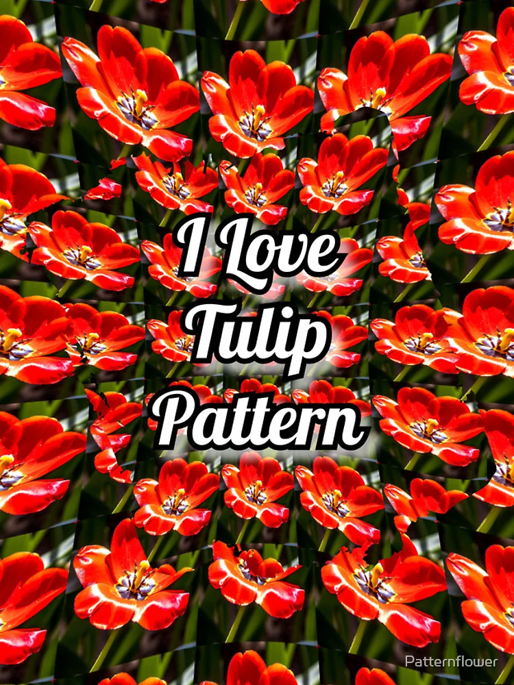 Thumbnail 4 of 4, iPhone Case, Red Tulips Pattern designed and sold by Patternflower.
