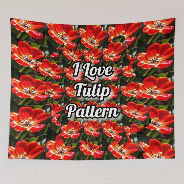 Item preview, Red Tulips Pattern designed and sold by Patternflower.