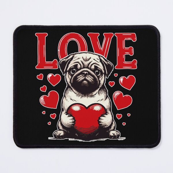 Item preview, Love Pug Dog Valentines Day designed and sold by TomFrontierArt.