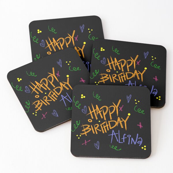 Item preview, HAPPY BIRTHDAY ALFINA CUSTOM NAME  designed and sold by GIVENGRACE.ART.