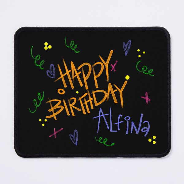 Item preview, HAPPY BIRTHDAY ALFINA CUSTOM NAME designed and sold by GIVENGRACE.ART.
