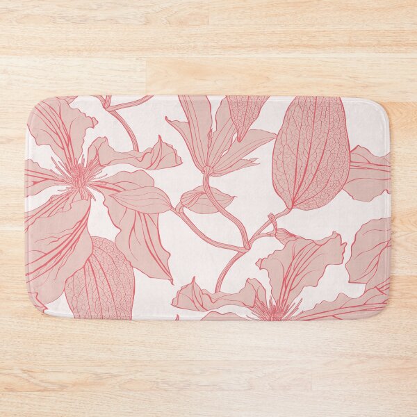 Item preview, Seamless floral pattern with bouquets of line clematis flowers, buds, curly branches. designed and sold by MatyKotiv.