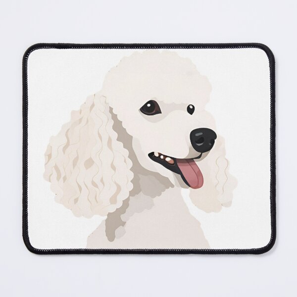 Item preview, Portrait illustration white poodle dog designed and sold by Renartdesign.