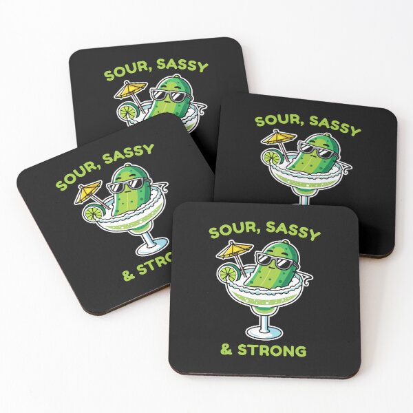 Item preview, Sour Sassy Strong Funny Pickle Margarita Humor designed and sold by Designer-Girl.