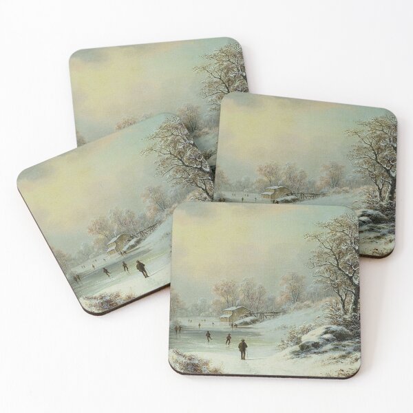 Item preview, Winters Landscape with Ice Skaters designed and sold by tomorrowsart.
