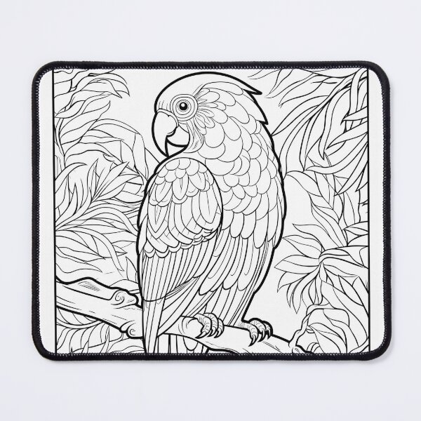 Item preview, Parrot #2 Coloring Page Pattern  designed and sold by DavidColoring.
