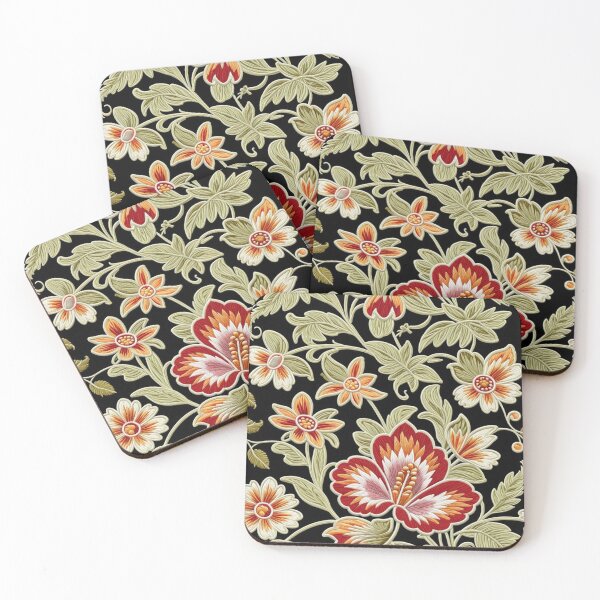Item preview, Fantasy flowers in retro, vintage, jacobean embroidery style designed and sold by Giuseppe Cammino.
