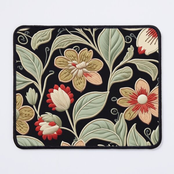 Item preview, Fantasy flowers in retro, vintage, jacobean embroidery style designed and sold by Giuseppe Cammino.