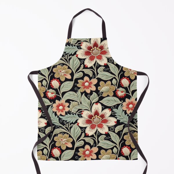 Item preview, Fantasy flowers in retro, vintage, jacobean embroidery style designed and sold by Giuseppe Cammino.