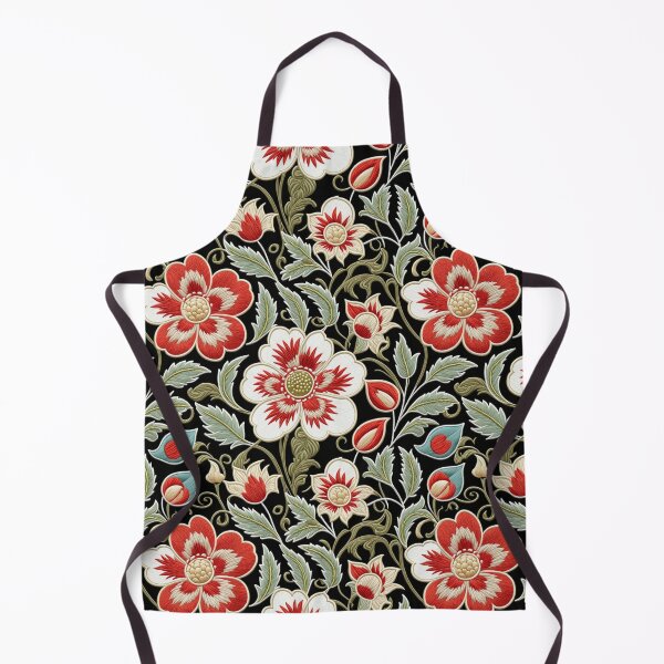 Item preview, Fantasy flowers in retro, vintage, jacobean embroidery style designed and sold by Giuseppe Cammino.