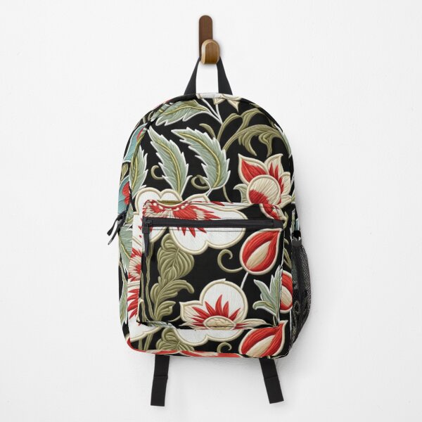 Item preview, Fantasy flowers in retro, vintage, jacobean embroidery style designed and sold by Giuseppe Cammino.