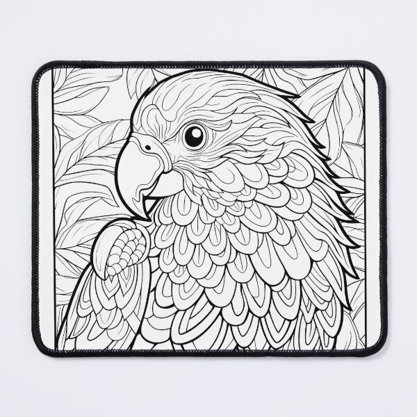 Item preview, Parrot #3 Coloring Page Pattern  designed and sold by DavidColoring.