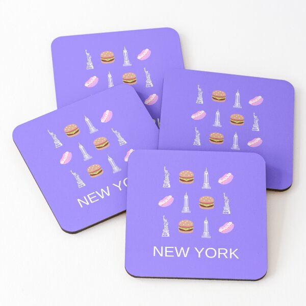 Item preview, New York City Travel Art – Retro & Modern Purple Art designed and sold by Magic Love Art Print.