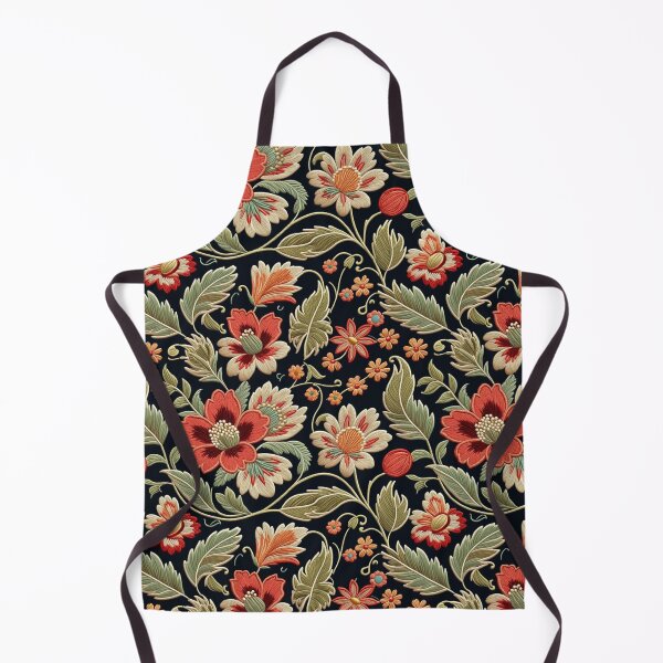 Item preview, Fantasy flowers in retro, vintage, jacobean embroidery style designed and sold by Giuseppe Cammino.