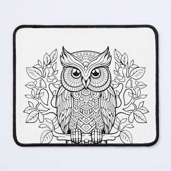 Item preview, Owl #2 Coloring Page Pattern  designed and sold by DavidColoring.
