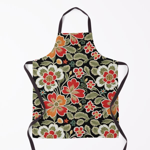 Item preview, Fantasy flowers in retro, vintage, jacobean embroidery style designed and sold by Giuseppe Cammino.