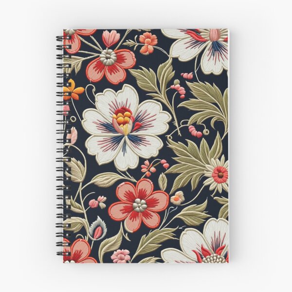 Item preview, Fantasy flowers in retro, vintage, jacobean embroidery style designed and sold by Giuseppe Cammino.