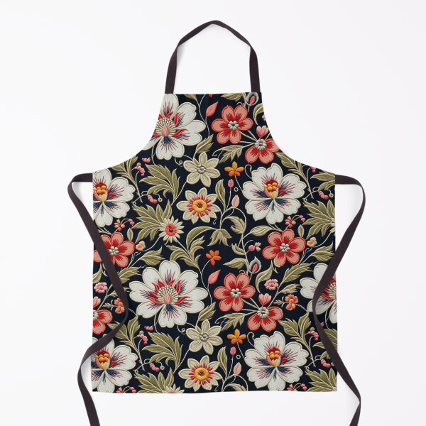 Item preview, Fantasy flowers in retro, vintage, jacobean embroidery style designed and sold by Giuseppe Cammino.