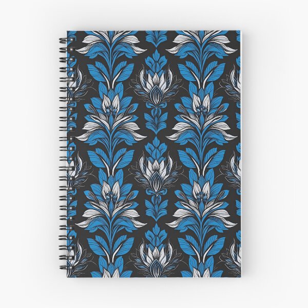 Item preview, Blue and Black Damask Background designed and sold by elizabethdancer.