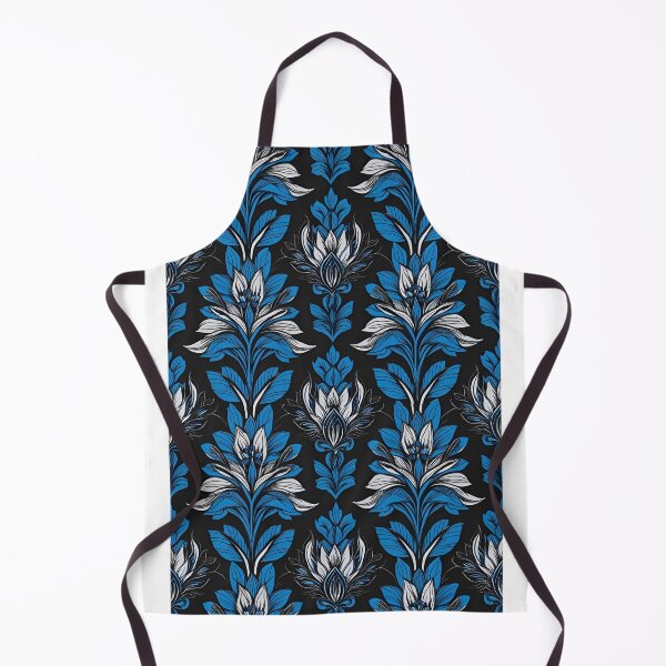 Item preview, Blue and Black Damask Background designed and sold by elizabethdancer.