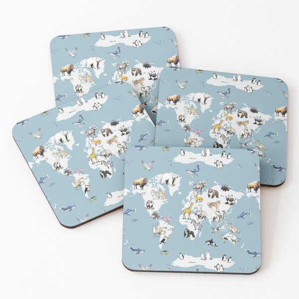 Item preview, Kids World map animals birds for children  designed and sold by Milatoo.