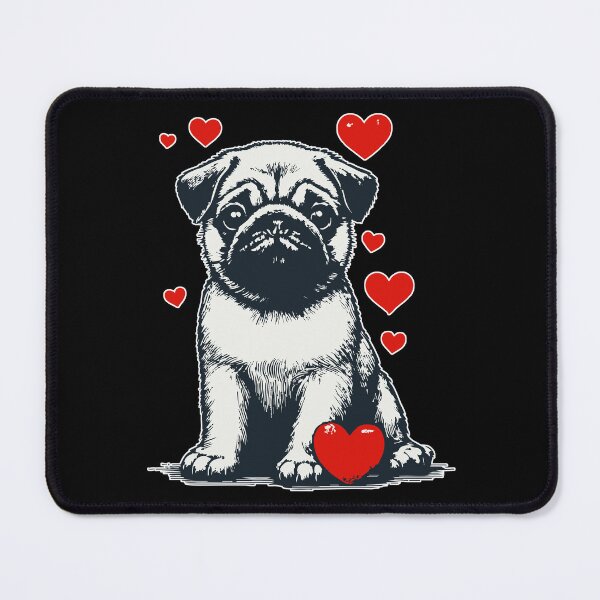 Item preview, Cute Pug Dog Valentines Day designed and sold by TomFrontierArt.