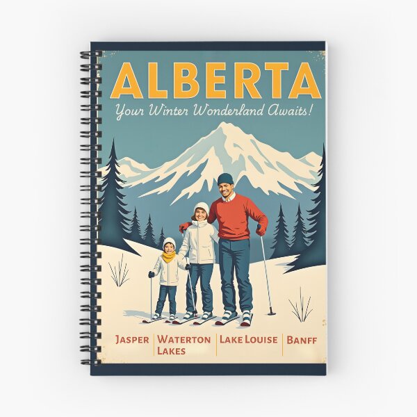 Item preview, Ilustración de un viaje antiguo a Alberta, Canadá designed and sold by GoodOldVintage.