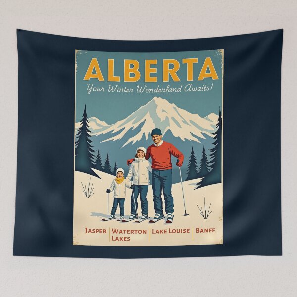 Item preview, A Vintage Travel Illustration of Alberta - Canada  designed and sold by GoodOldVintage.