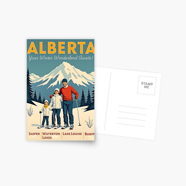 Item preview, A Vintage Travel Illustration of Alberta - Canada  designed and sold by GoodOldVintage.