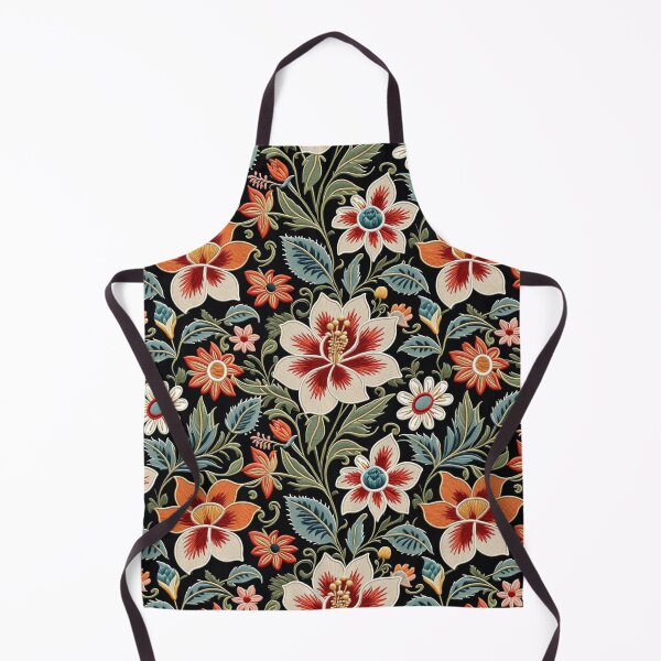 Item preview, Fantasy flowers in retro, vintage, jacobean embroidery style designed and sold by Giuseppe Cammino.