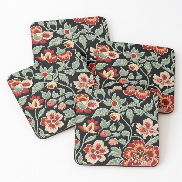 Item preview, Fantasy flowers in retro, vintage, jacobean embroidery style designed and sold by Giuseppe Cammino.