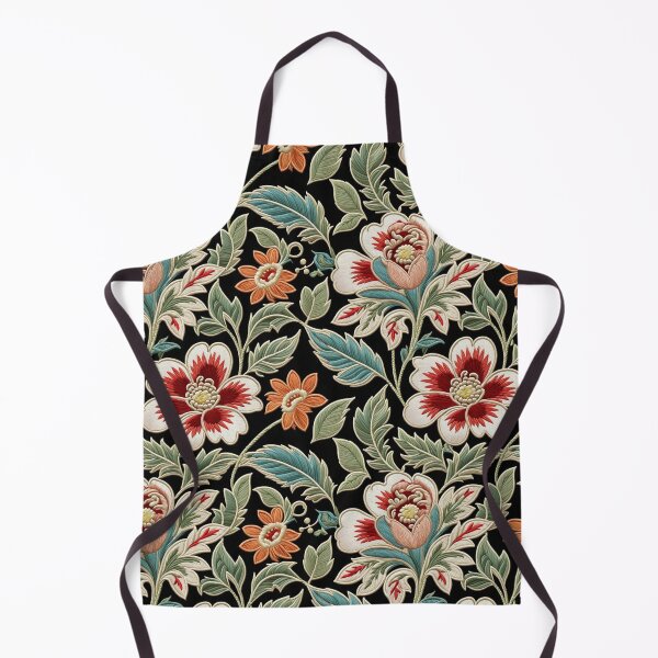 Item preview, Fantasy flowers in retro, vintage, jacobean embroidery style designed and sold by Giuseppe Cammino.