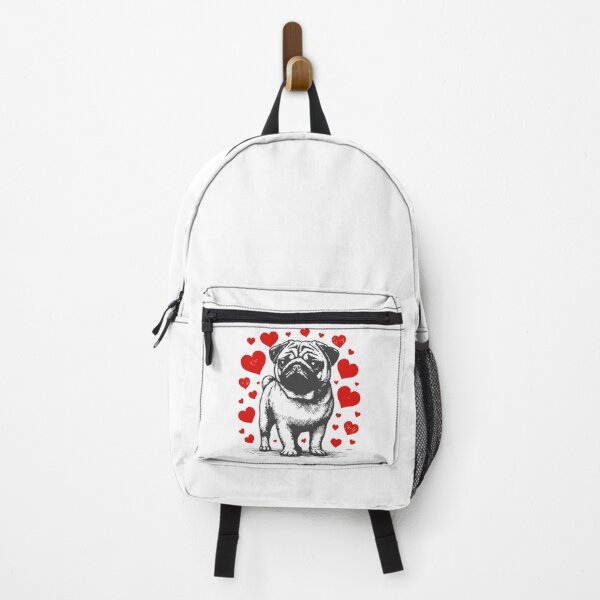 Item preview, Cute Pug Dog Happy Valentines Day Vintage designed and sold by TomFrontierArt.