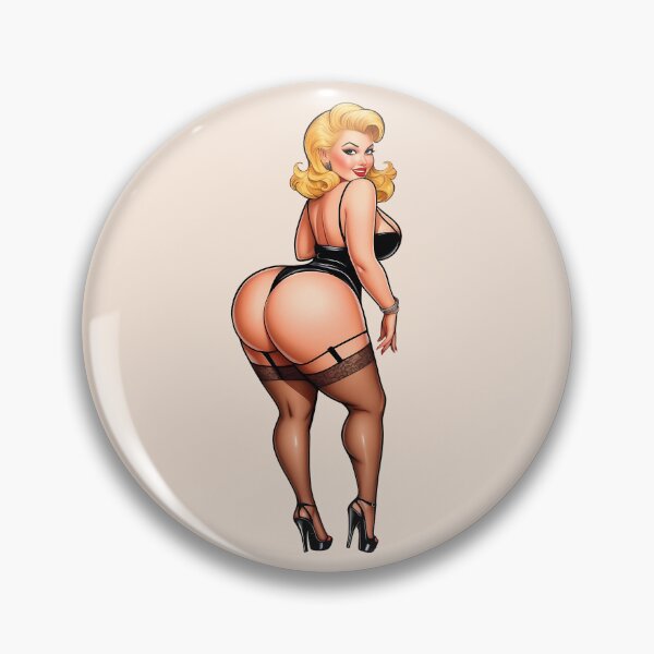 Item preview, Seductive blonde pinup with big ass in sexy lingerie designed and sold by HolaJosephina.