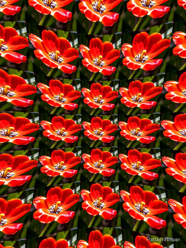 Thumbnail 4 of 4, iPhone Case, Red Tulips Pattern designed and sold by Patternflower.