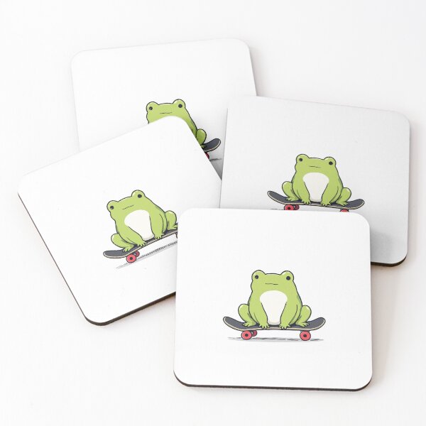 Item preview, Modern Trendy Skateboarding Frog  Cute Froggy on a Skateboard  designed and sold by SOUFIANE1991.