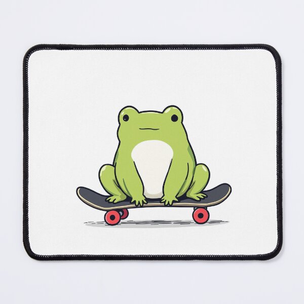 Item preview, Modern Trendy Skateboarding Frog  Cute Froggy on a Skateboard  designed and sold by SOUFIANE1991.