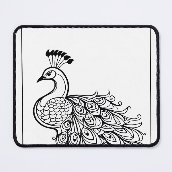 Item preview, Peacock #2 Coloring Page Pattern  designed and sold by DavidColoring.