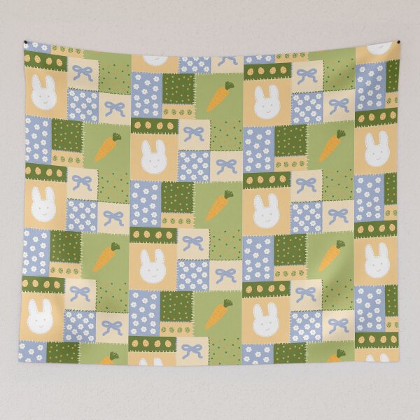 Item preview, Background of fabric scraps with Easter drawings. designed and sold by Cartoon Spain.