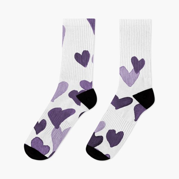 Aperçu de l'œuvre Coeurs Aquarelle Saint Valentin – ultra violet créée et vendue par wackapacka.