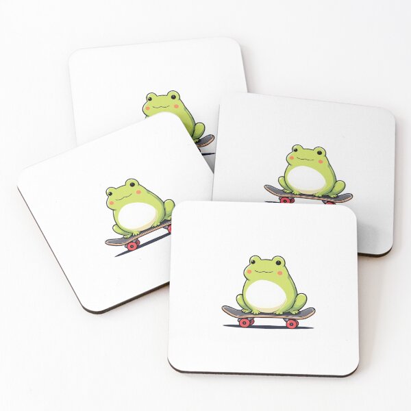 Item preview, Modern Trendy Skateboarding Frog  Cute Froggy on a Skateboard  designed and sold by SOUFIANE1991.