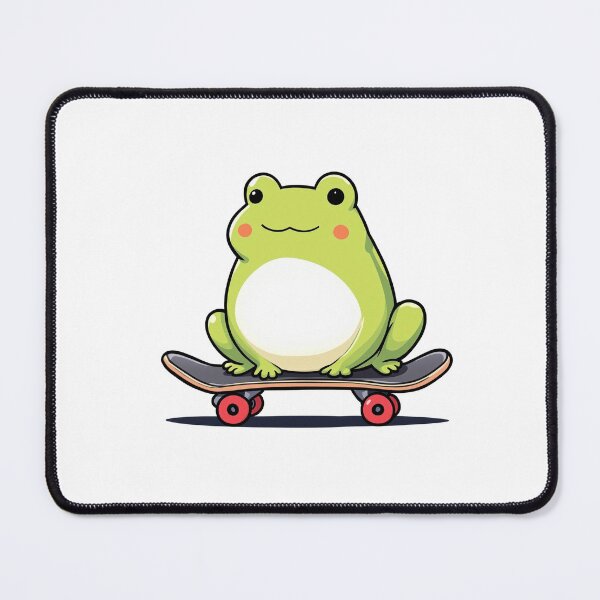 Item preview, Modern Trendy Skateboarding Frog  Cute Froggy on a Skateboard  designed and sold by SOUFIANE1991.