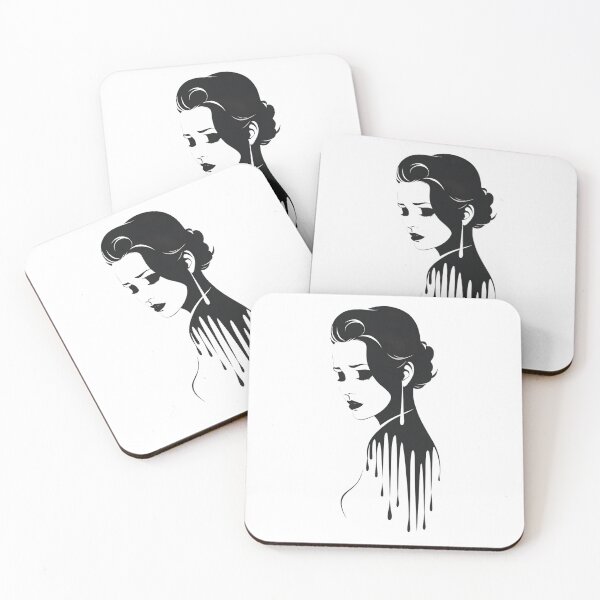Item preview, Dripping Elegance - Abstract Female Silhouette Art designed and sold by ArtComixHaven.