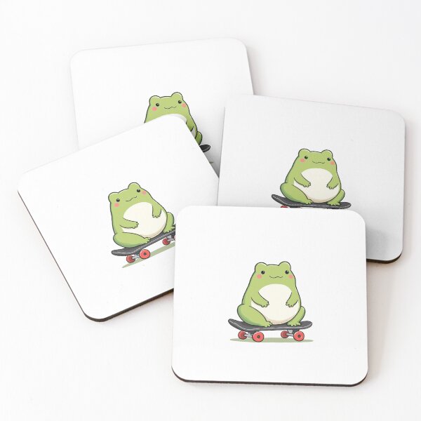 Item preview, Modern Trendy Skateboarding Frog  Cute Froggy on a Skateboard  designed and sold by SOUFIANE1991.