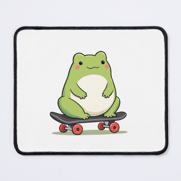 Item preview, Modern Trendy Skateboarding Frog  Cute Froggy on a Skateboard  designed and sold by SOUFIANE1991.